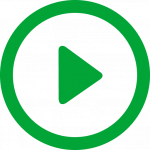 play button outline green icon